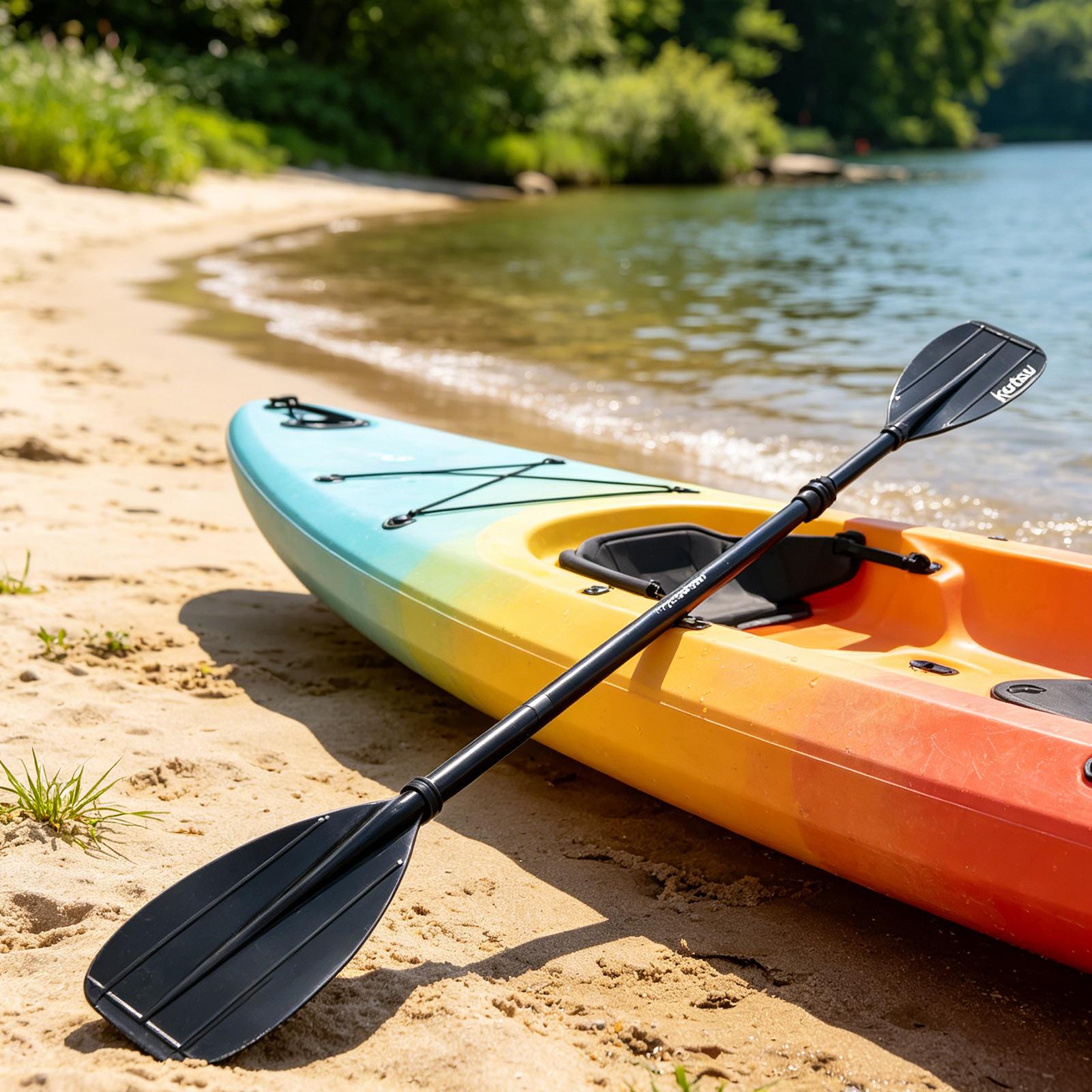 2-Section Carbon Fiber Kayak P - Fishing Boat Oar 评论和价格
